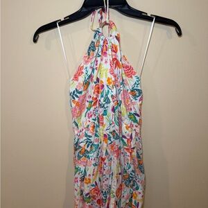 Old Navy Colorful Floral Backless Romper